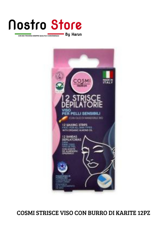 COSMI STRISCE VISO CON BURRO DI KARITE 12PZ