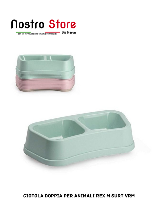 Ciotola doppia per animali REX M SURT VRM