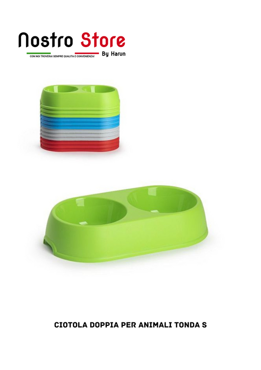 Ciotola doppia per animali Tonda S