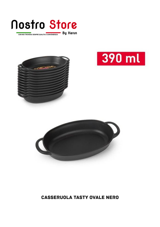 Casseruola Tasty ovale NERO