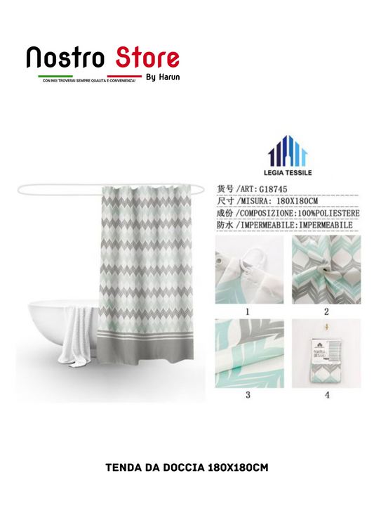 TENDA DA DOCCIA 180X180CM