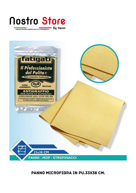 PANNO MICROFIBRA IN PU.33X38 CM.