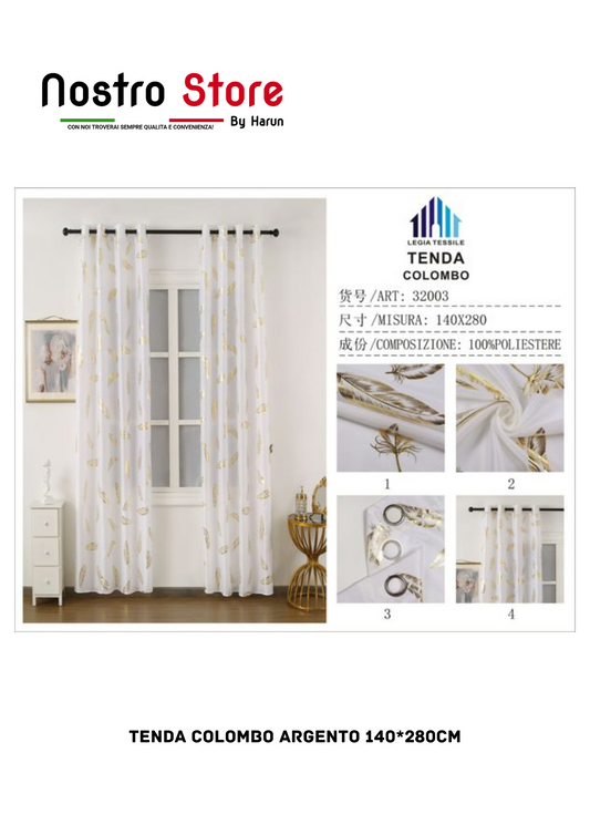 TENDA COLOMBO ARGENTO 140*280CM