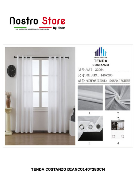 TENDA COSTANZO BIANCO140*280CM
