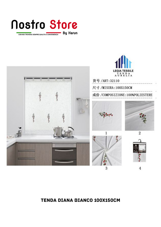 TENDA DIANA BIANCO 100X150CM