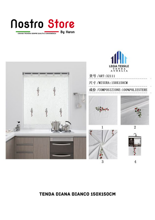 TENDA DIANA BIANCO 150X150CM