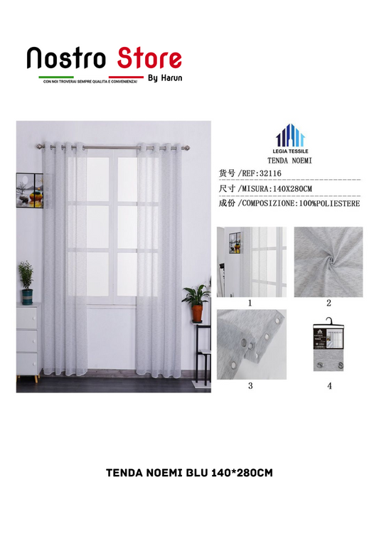 TENDA NOEMI BLU 140*280CM