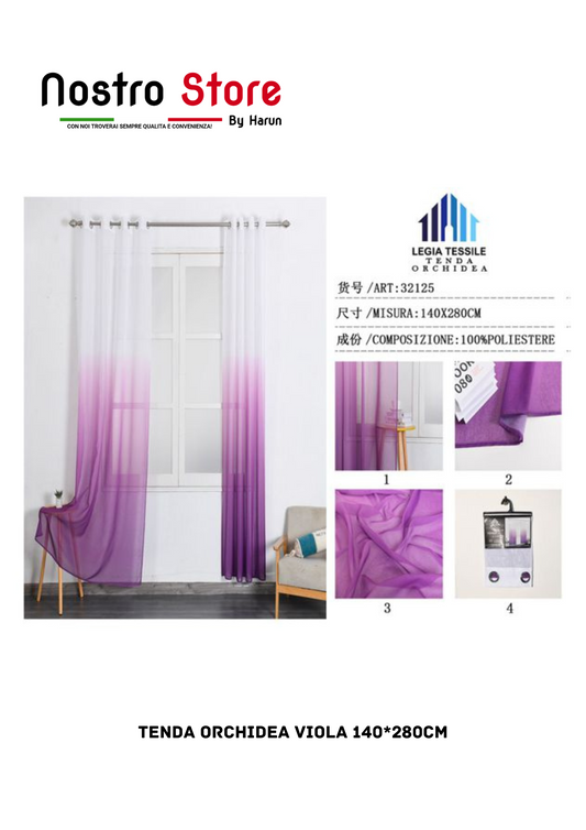 TENDA ORCHIDEA VIOLA 140*280CM