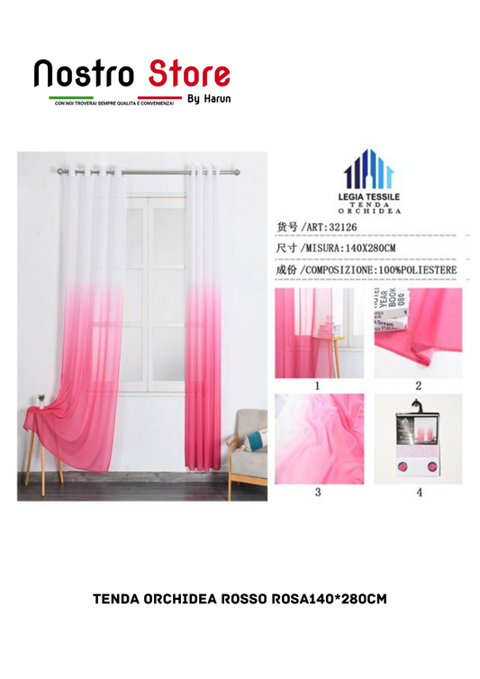 TENDA ORCHIDEA ROSSO ROSA140*280CM