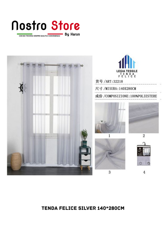 TENDA FELICE SILVER 140*280CM