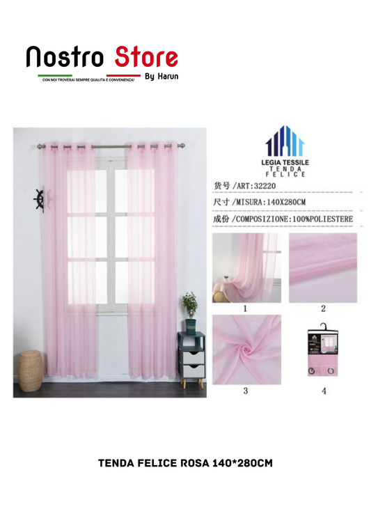 TENDA FELICE ROSA 140*280CM