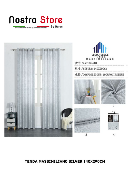 TENDA MASSIMILIANO SILVER 140X290CM