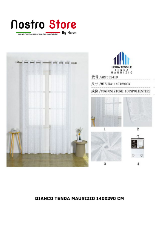 BIANCO TENDA MAURIZIO 140X290 CM
