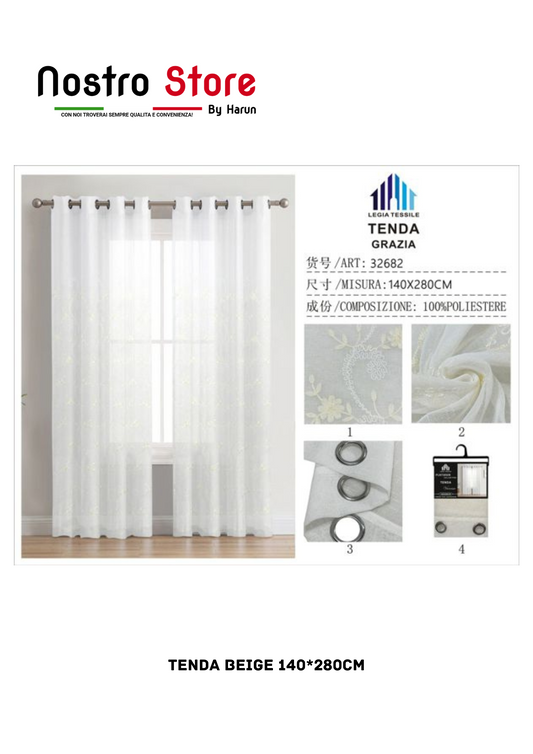 TENDA BEIGE 140*280CM