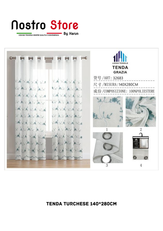 TENDA TURCHESE 140*280CM