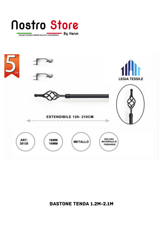 BASTONE TENDA 1.2M-2.1M