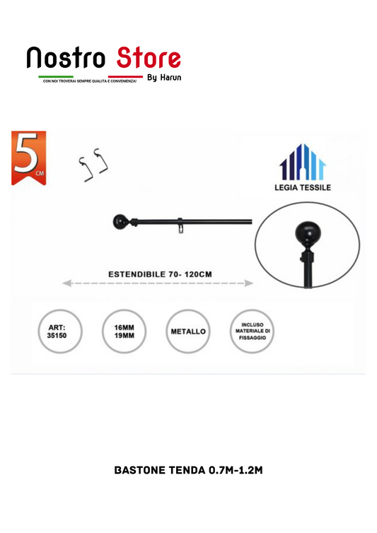 BASTONE TENDA 0.7M-1.2M