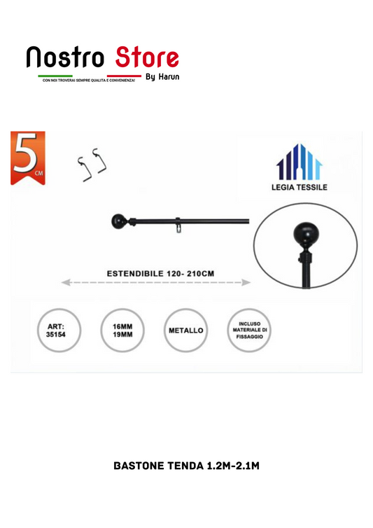 BASTONE TENDA 1.2M-2.1M