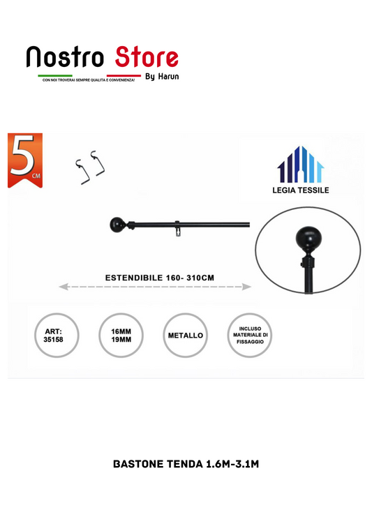 BASTONE TENDA 1.6M-3.1M