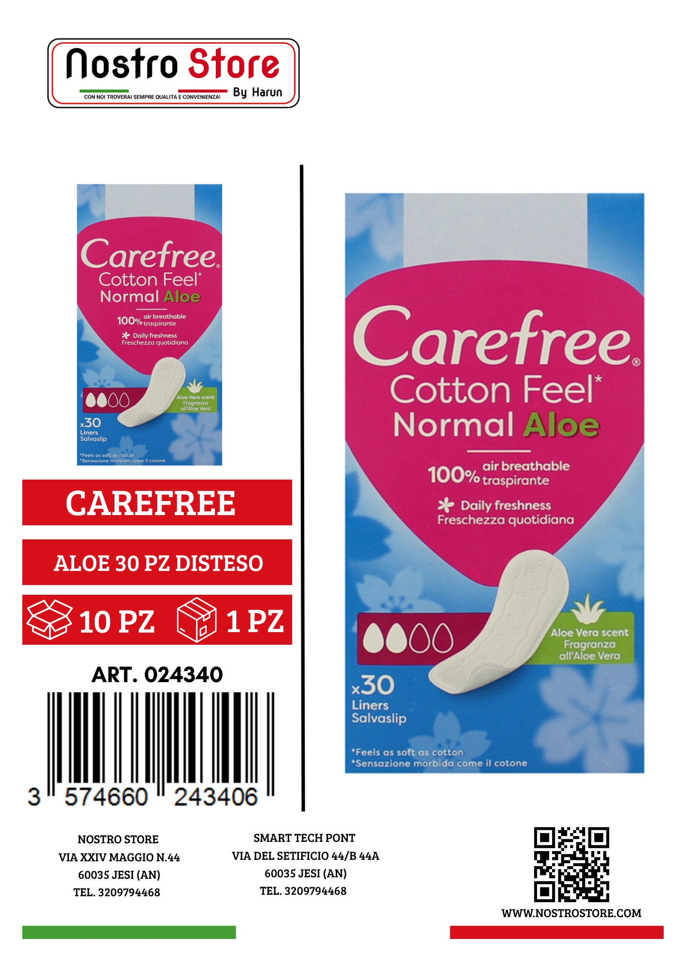 CAREFREE ALOE 30 PZ DISTESO