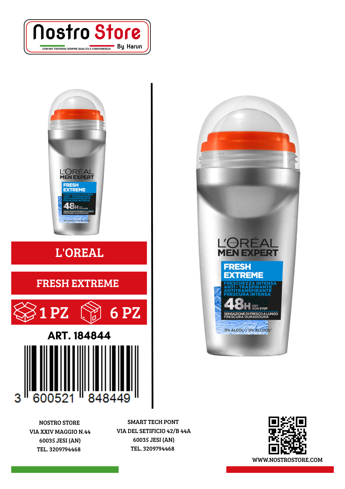 L'OREAL M.E.DEO FRESH EXTREME ROLL-ON 50 ML