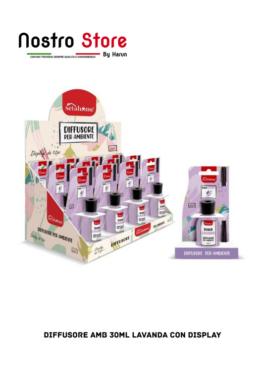 DIFFUSORE AMB 30ML LAVANDA CON DISPLAY