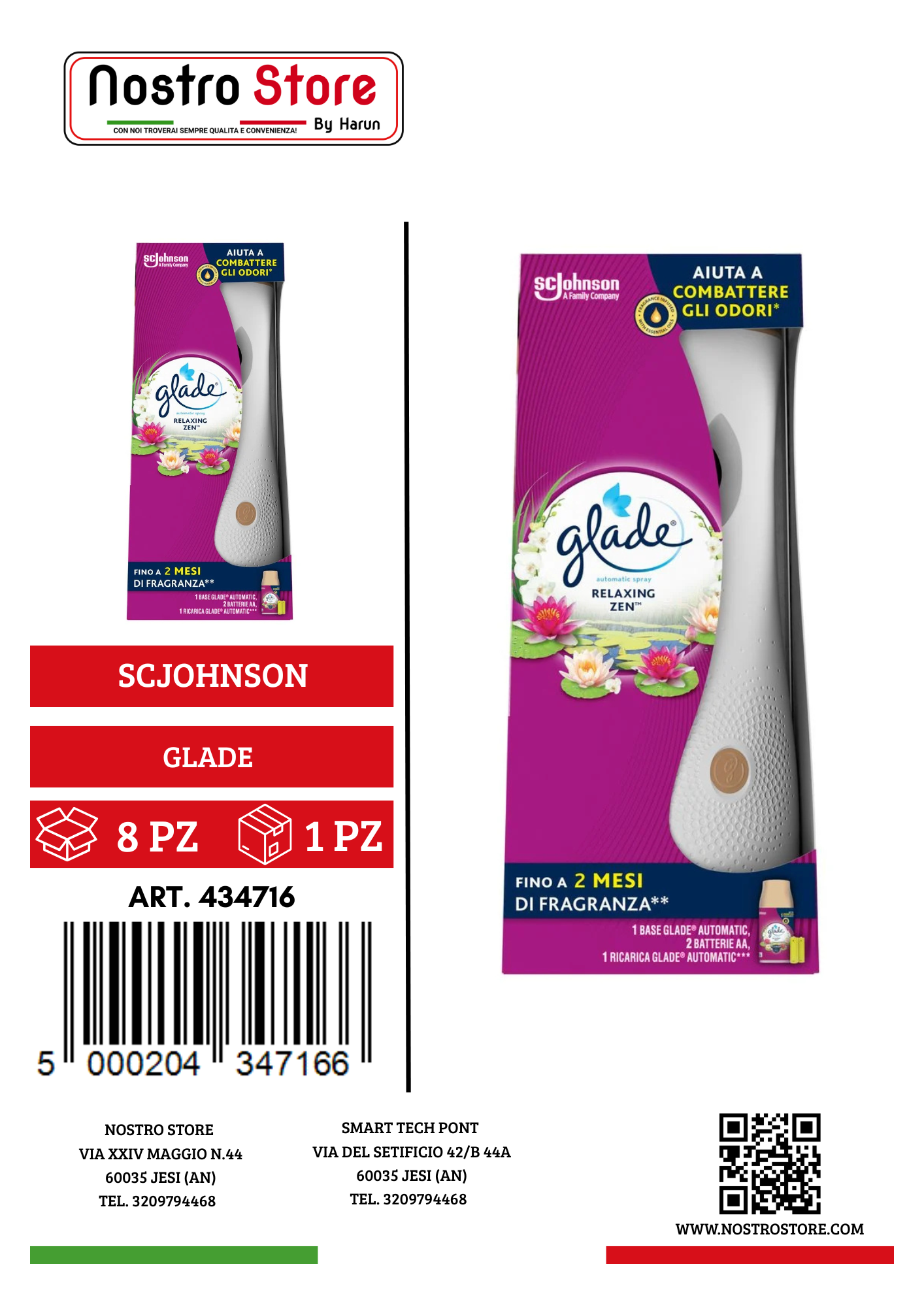 GLADE AUTOMATIC SPRAY BASE DESIGN RELAXING ZEN 1B+1R 269ML