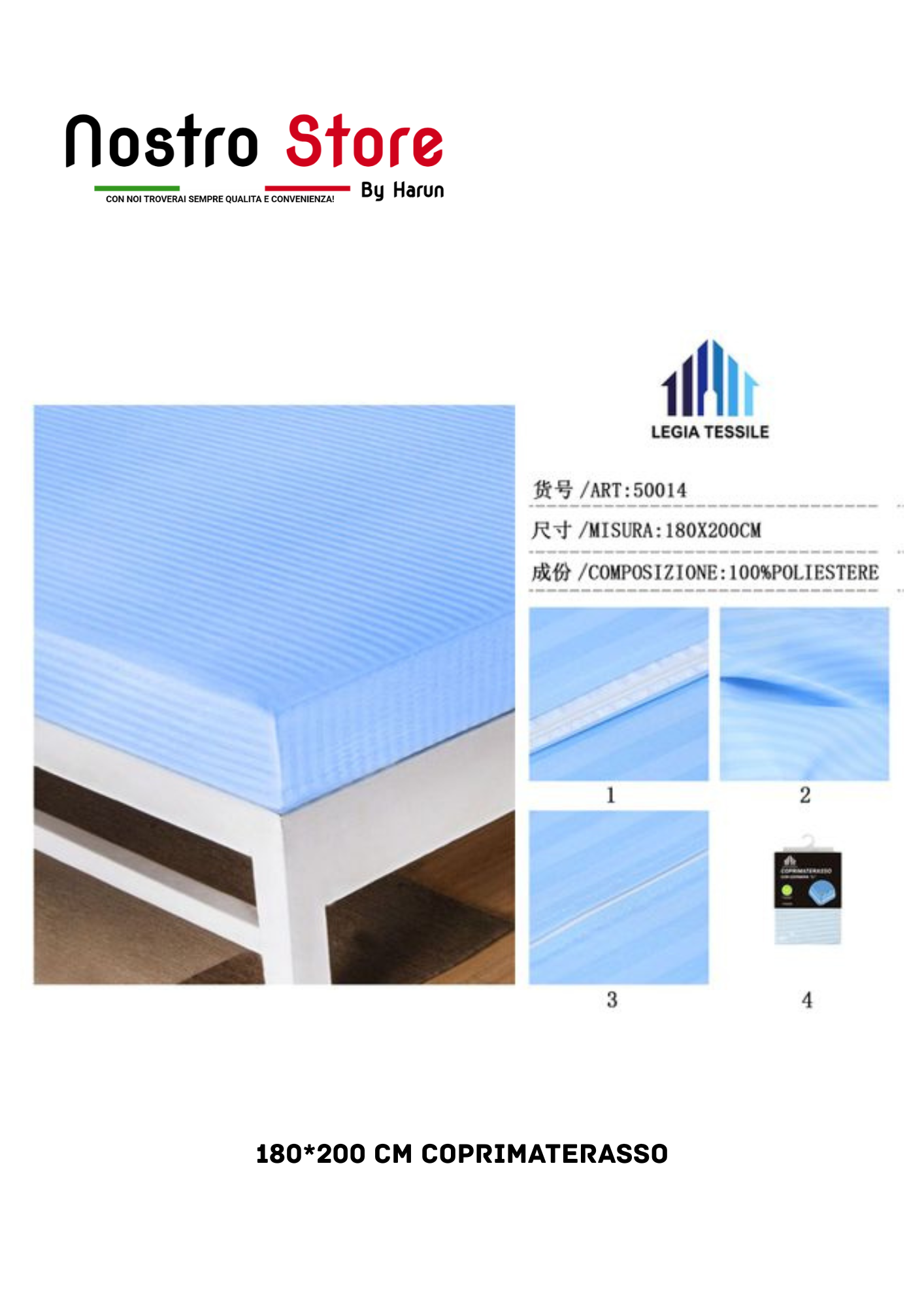 180*200 CM COPRIMATERASSO