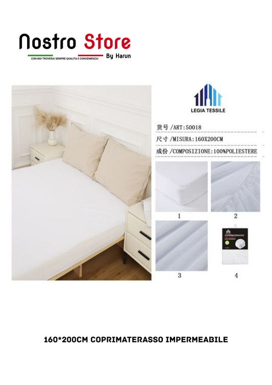 160*200CM COPRIMATERASSO IMPERMEABILE