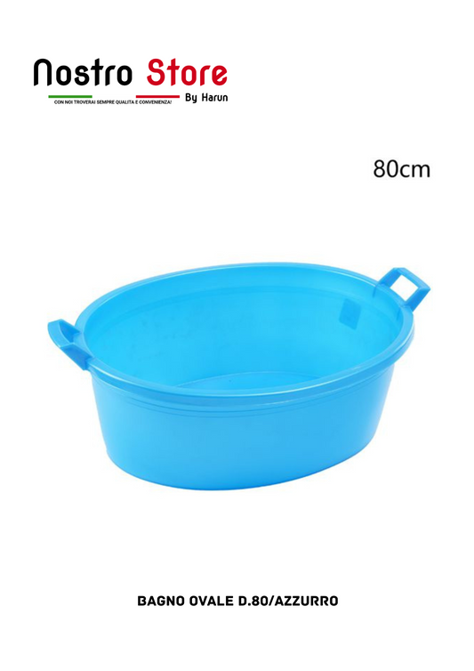 BAGNO OVALE D.80/AZZURRO