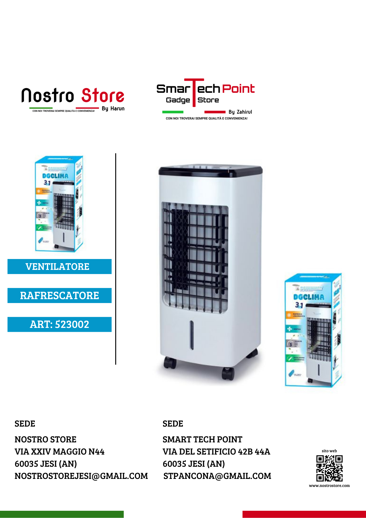 VENTILATORE RAFRESCATORE 3 IN 1