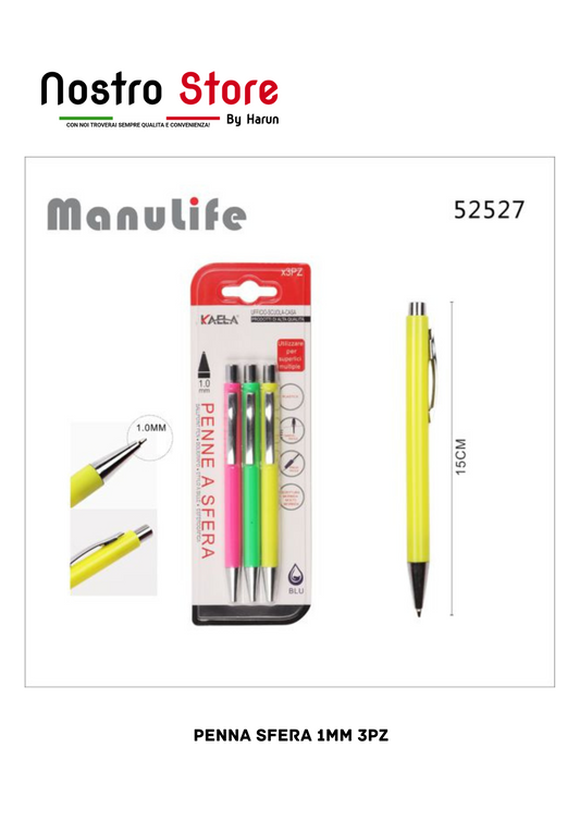 PENNA SFERA 1MM 3PZ