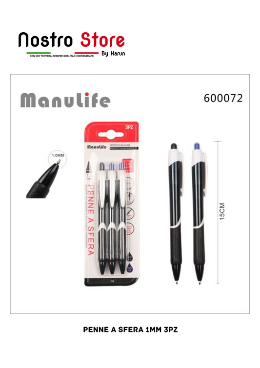 PENNE A SFERA 1MM 3PZ