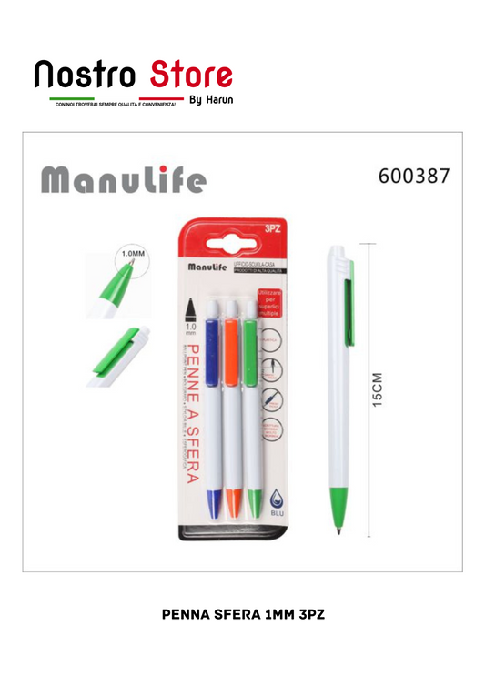PENNA SFERA 1MM 3PZ