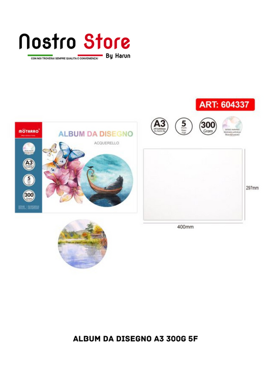 ALBUM DA DISEGNO A3 300g 5F