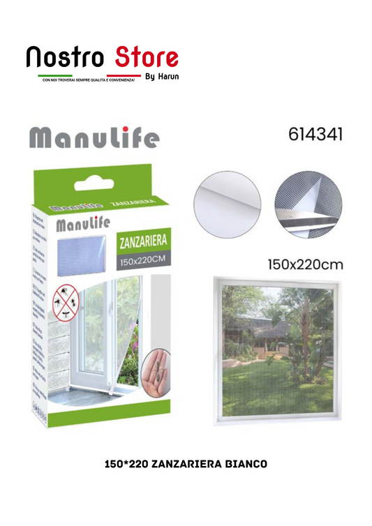 150*220 ZANZARIERA BIANCO