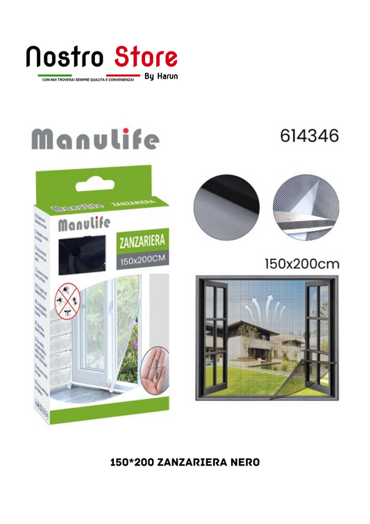 150*200 ZANZARIERA NERO
