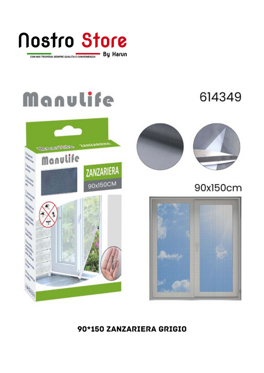 90*150 ZANZARIERA GRIGIO