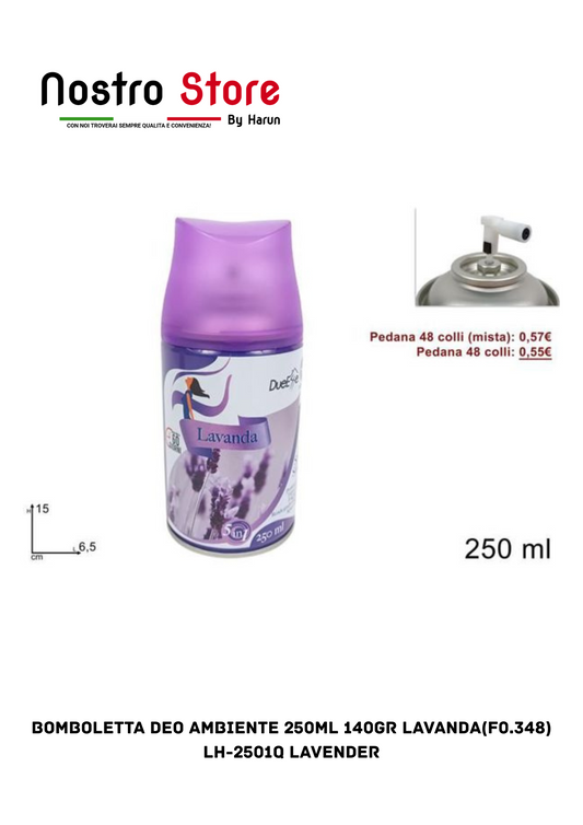 bomboletta deo ambiente 250ml 140gr lavanda(f0.348) LH-2501Q lavender