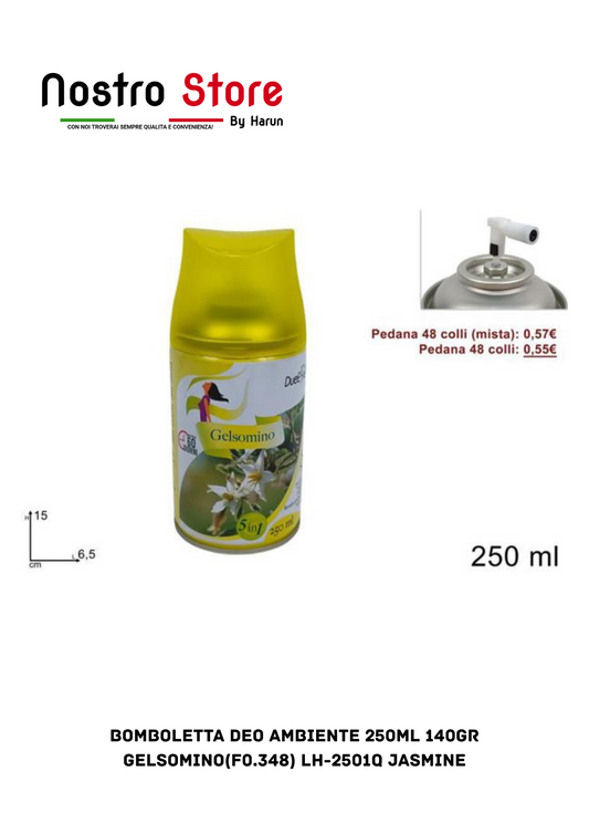bomboletta deo ambiente 250ml 140gr gelsomino(f0.348) LH-2501Q jasmine
