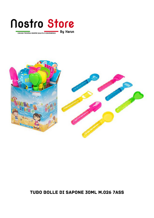 TUBO BOLLE DI SAPONE 30ML M.026 7ASS