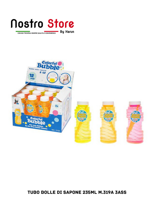 TUBO BOLLE DI SAPONE 235ML M.319A 3ASS