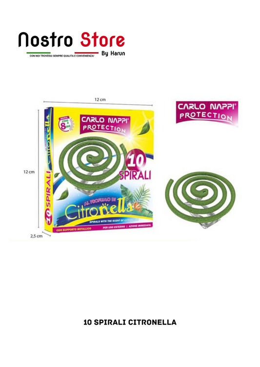 10 SPIRALI CITRONELLA