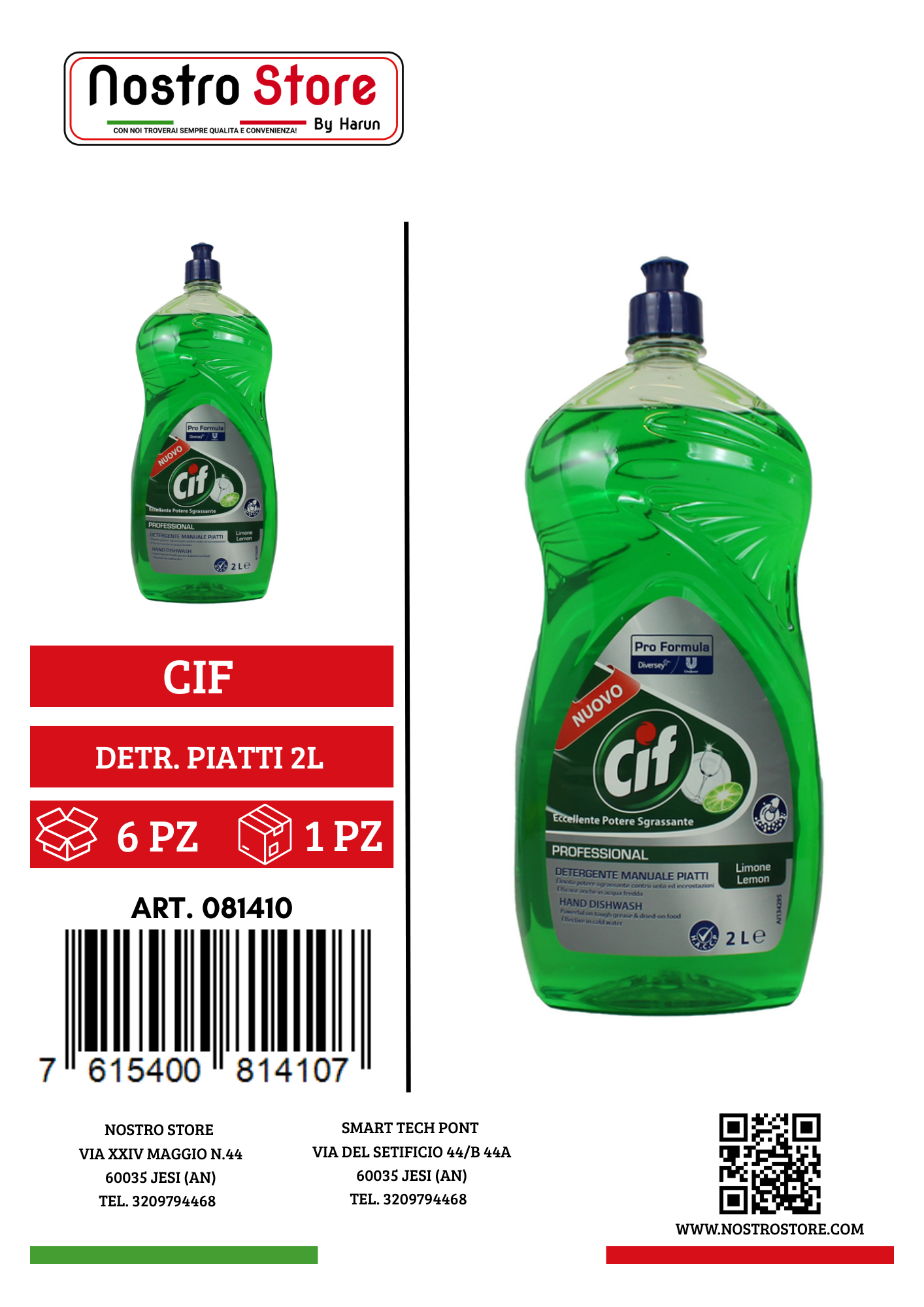 CIF PROFES.MANUALE PIATTI 2LT