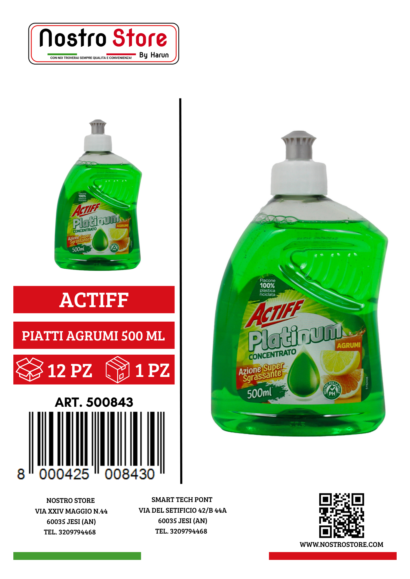 ACTIFF PIATTI AGRUMI PLATINUM 500ML