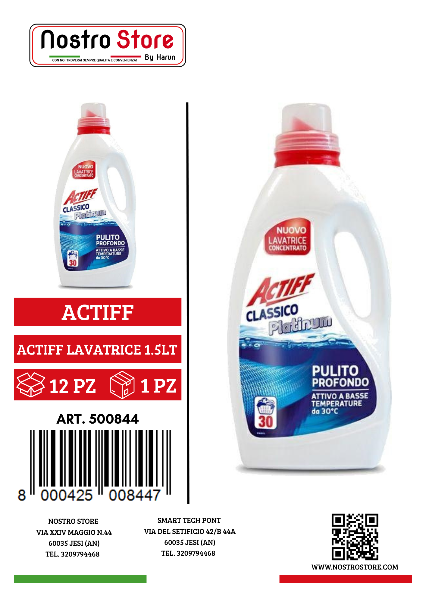 ACTIFF LAVATRICE CLASSICO PLATINUM 30 LAV 1,5LT