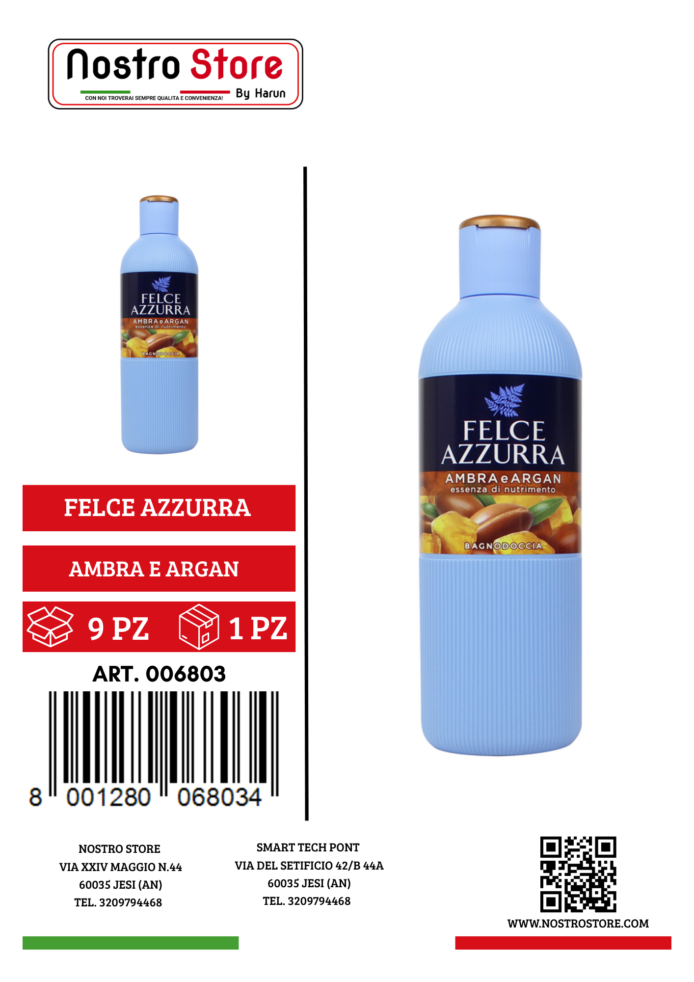 FELCE AZZURRA BAGNOSCHIUMA AMBRA E ARGAN ML650