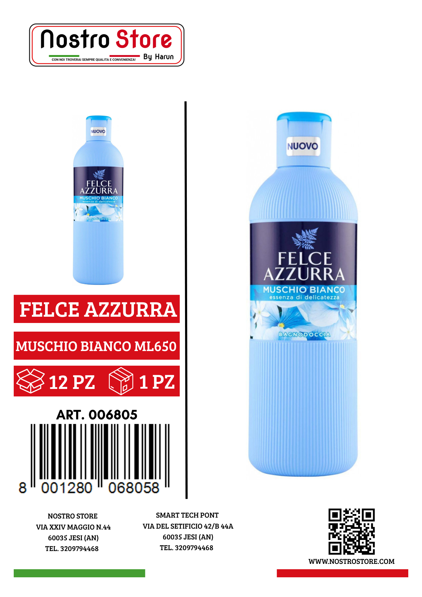 FELCE AZZURRA BAGNOSCHIUMA MUSCHIO BIANCO ML650