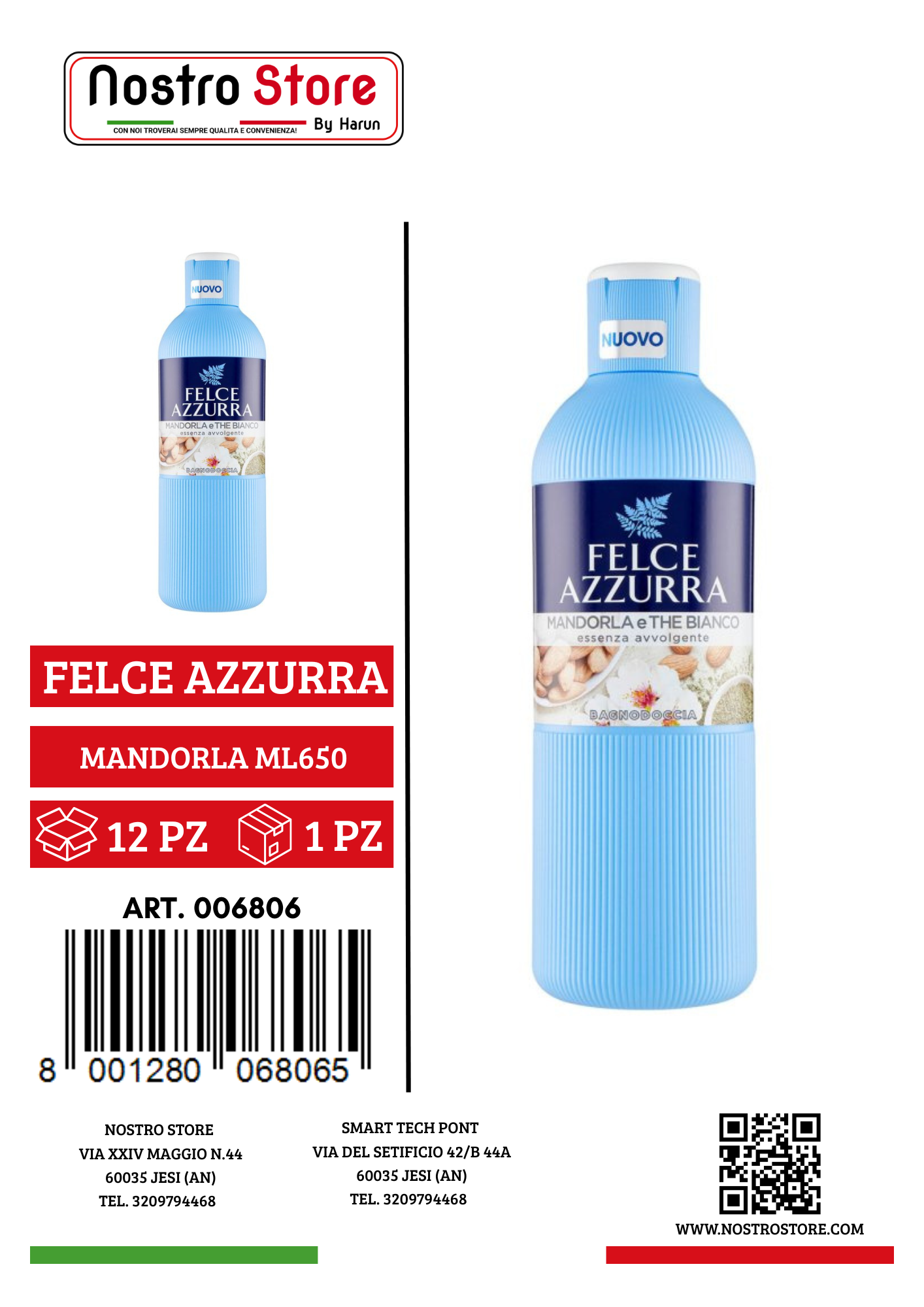 FELCE AZZURRA BAGNOSCHIUMA MANDORLA ML650
