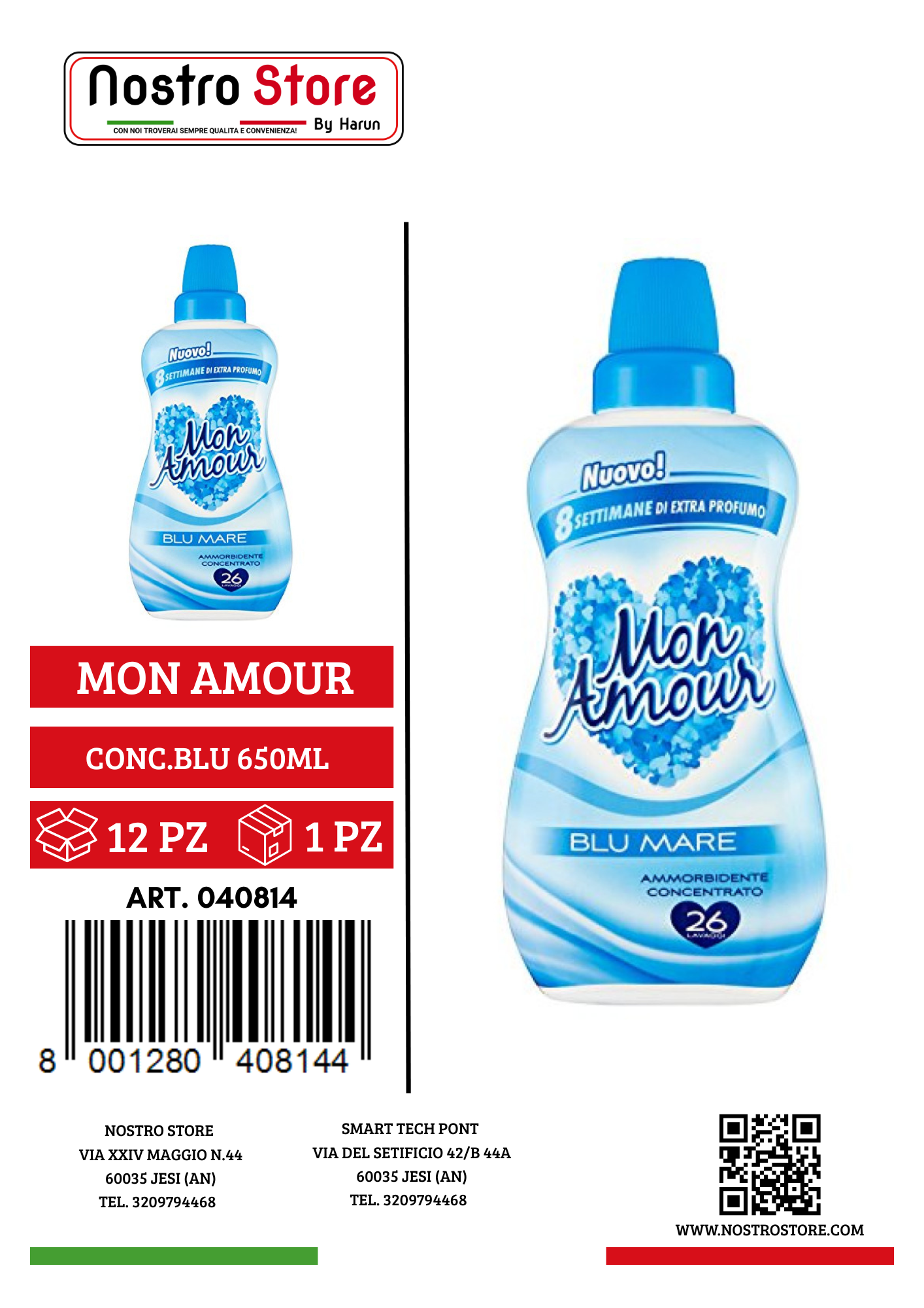 FELCE AZZURRA MON AMOUR AMMORBID.CONC.BLU 650ML 26LAV